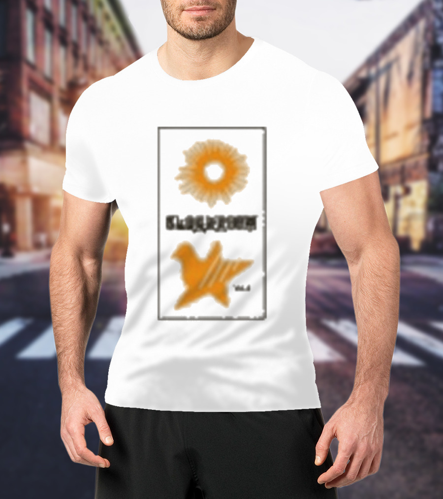 Closed Casket Activities Cloakroom Muff Starburst Bird Symbol Orange T-Shirt
