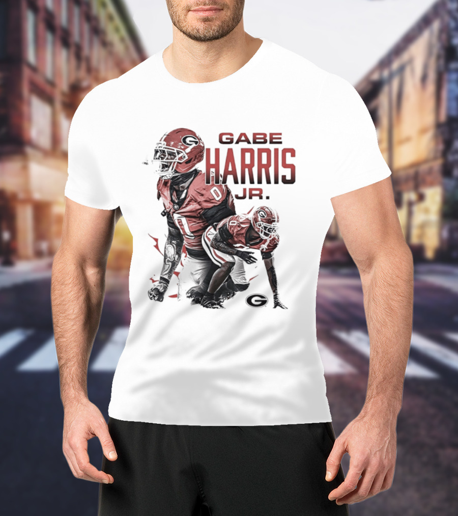 Gabe Harris Jr Georgia Bulldogs Football Player NCAA Team T-Shirt
