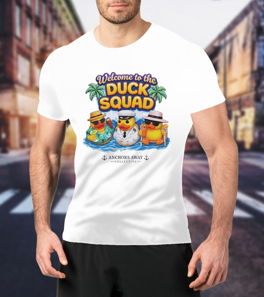 Welcome To The Duck Squad Anchors Away Collective Tropical Adventure T-Shirt