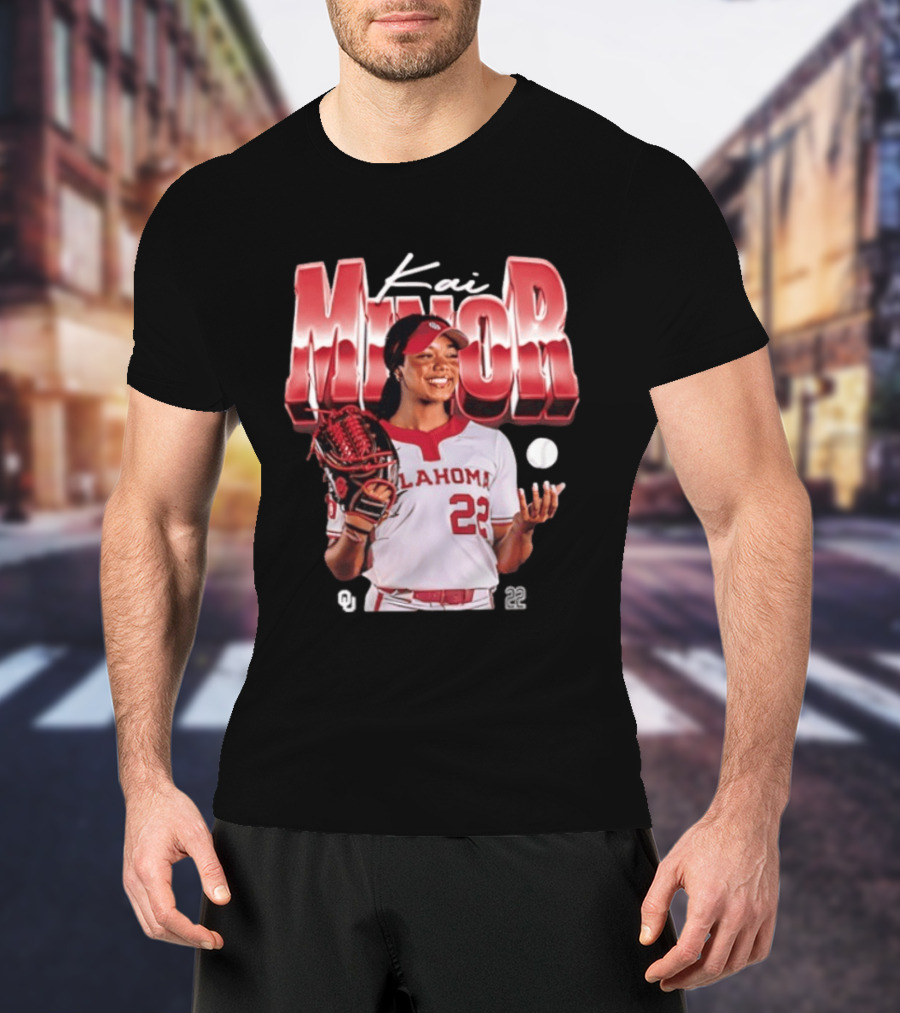 Kai Minor Oklahoma 22 Sooners Softball Player T-Shirt