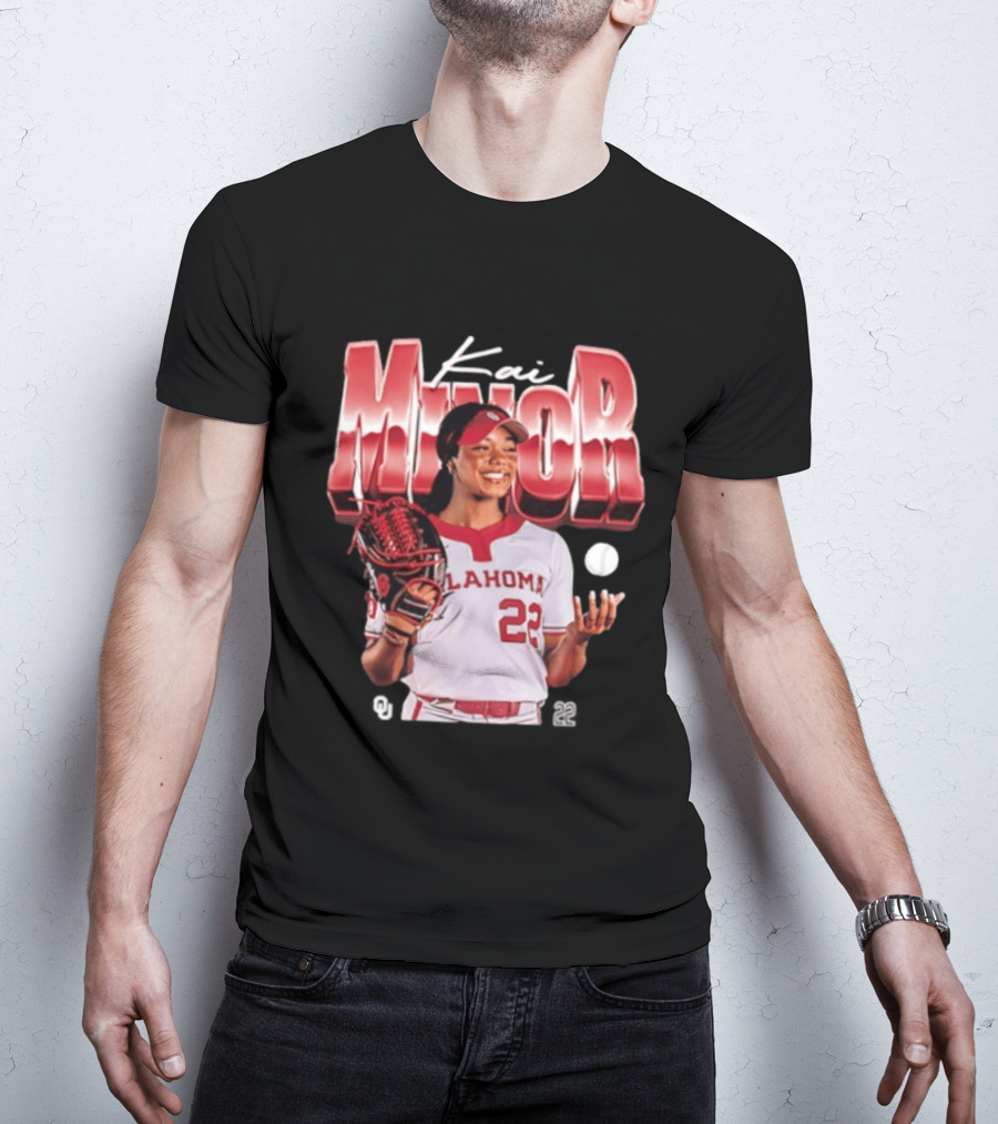 Kai Minor Oklahoma 22 Sooners Softball Player T-Shirt