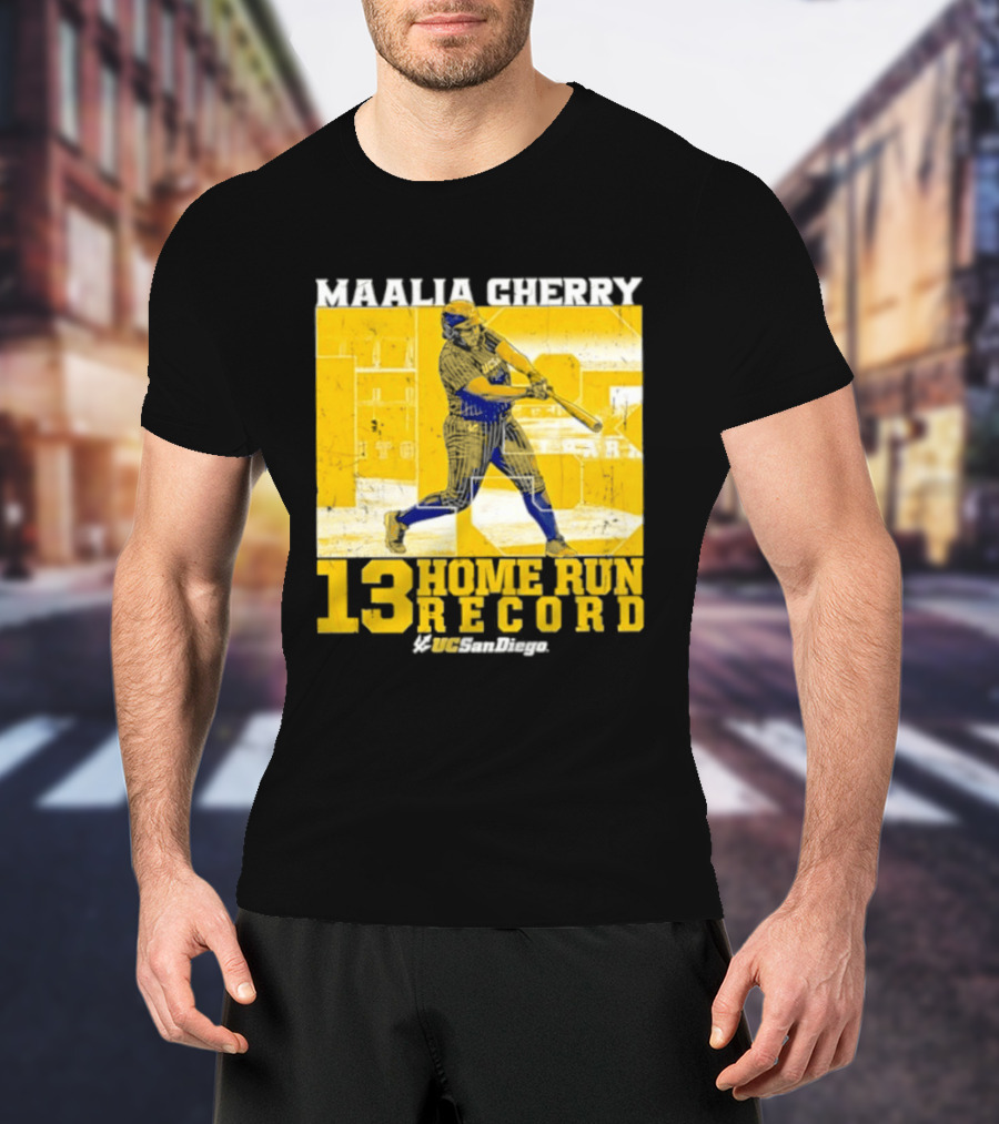Maalia Cherry UC San Diego 13 Home Run Record T-Shirt
