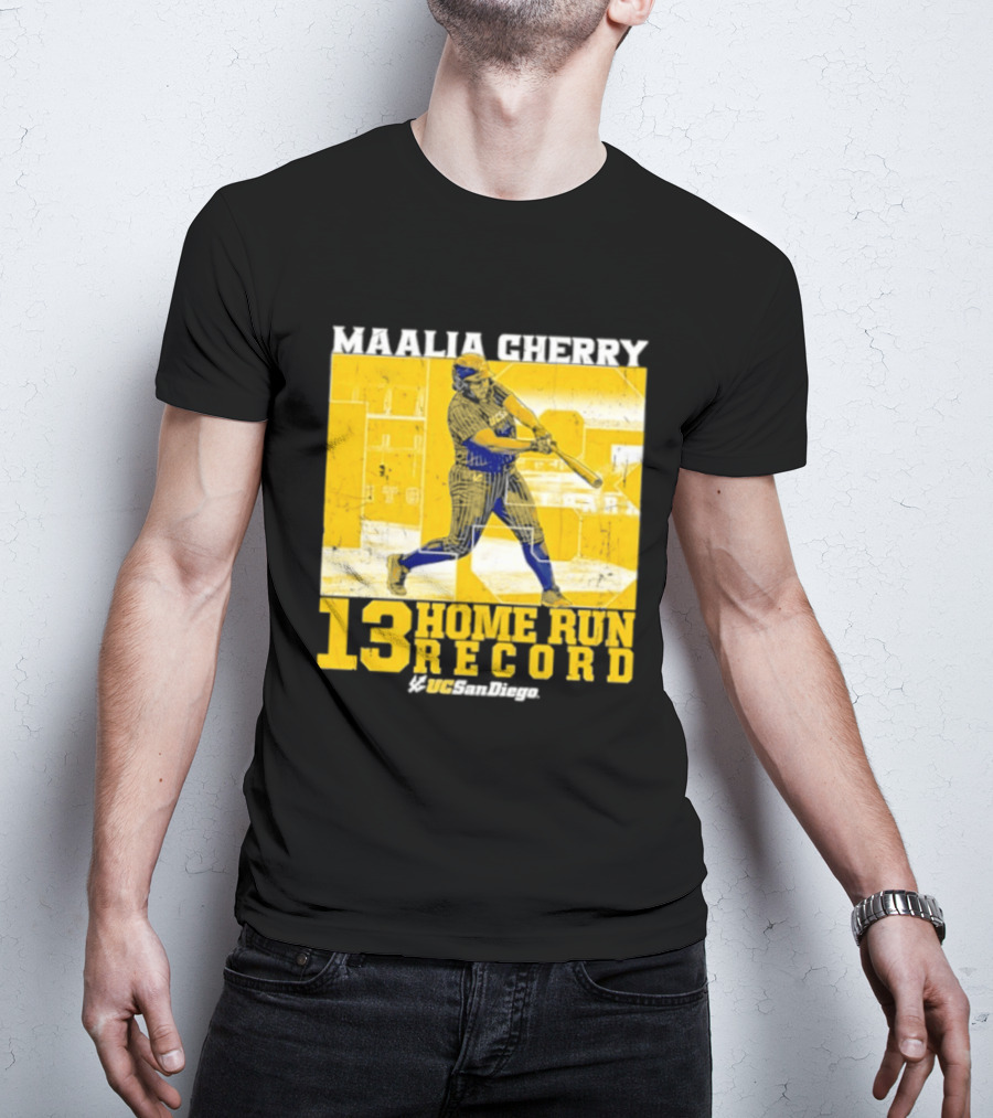 Maalia Cherry UC San Diego 13 Home Run Record T-Shirt