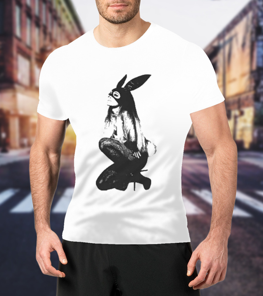 Ariana Grande Dangerous Woman 10 Crewneck Bunny Mask T-Shirt