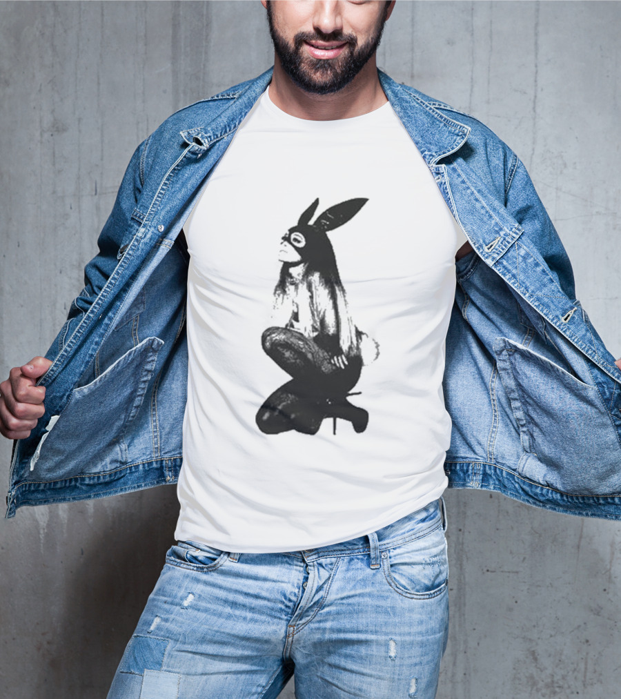 Ariana Grande Dangerous Woman 10 Crewneck Bunny Mask T-Shirt