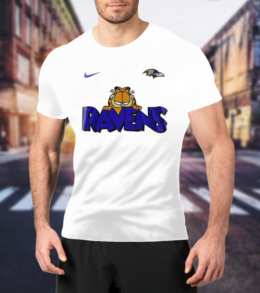 Baltimore Ravens Nike Garfield Crossover Ravens T-Shirt