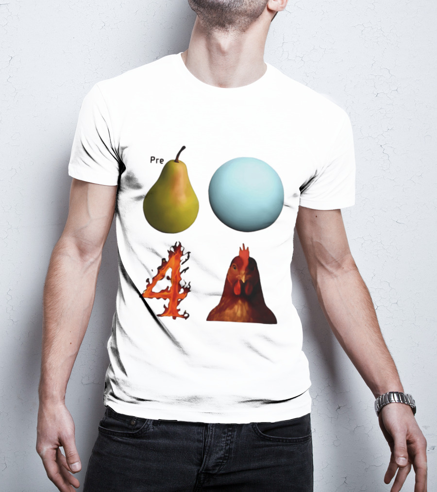 Prepare Pear Sphere Flame 4 Chicken T-Shirt