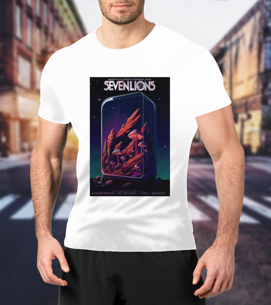 Seven Lions Asleep In The Garden Of Infernal Stars Red Rocks Amphitheatre May 22 2026 T-Shirt