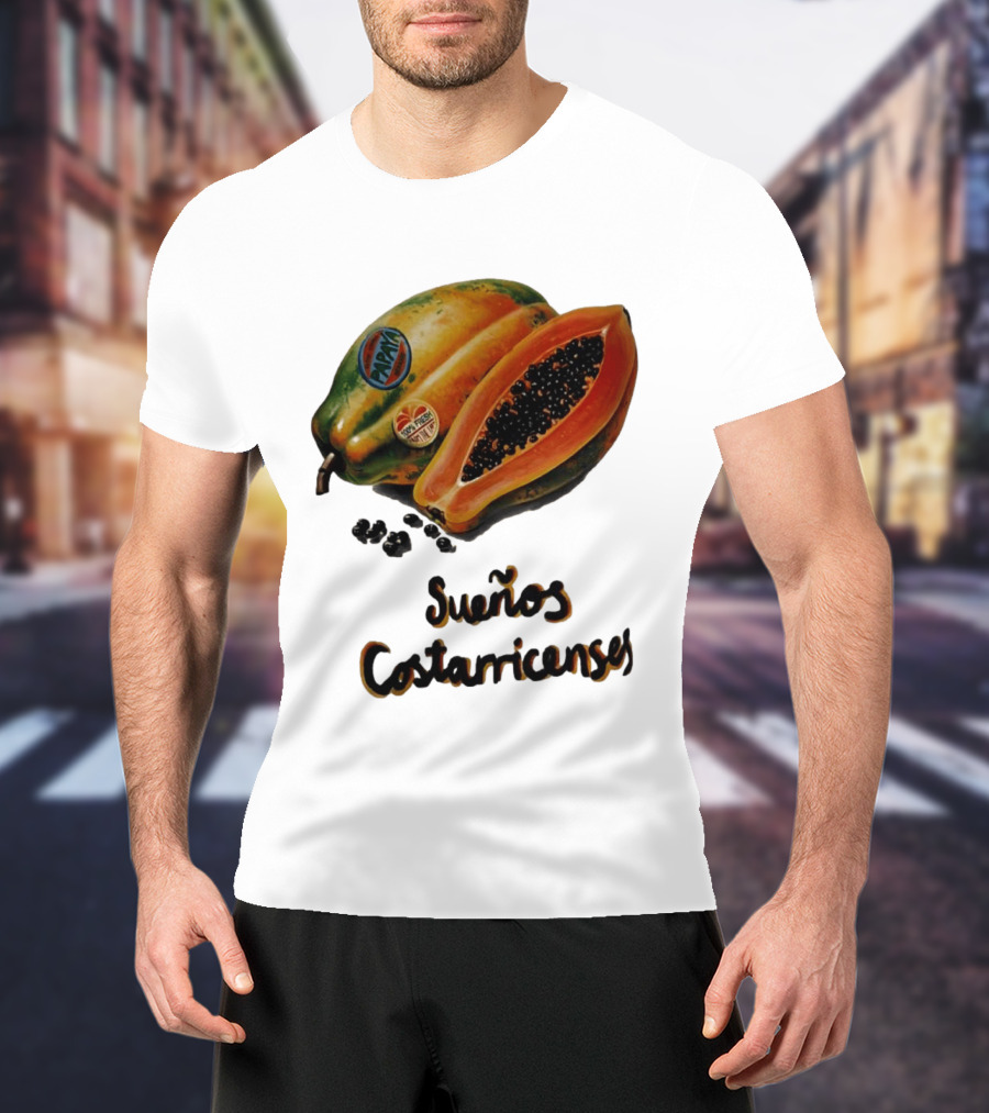 Sueños Costarricenses Papaya Pura Vida Tropical Fruit Dreams Costa Rican T-Shirt