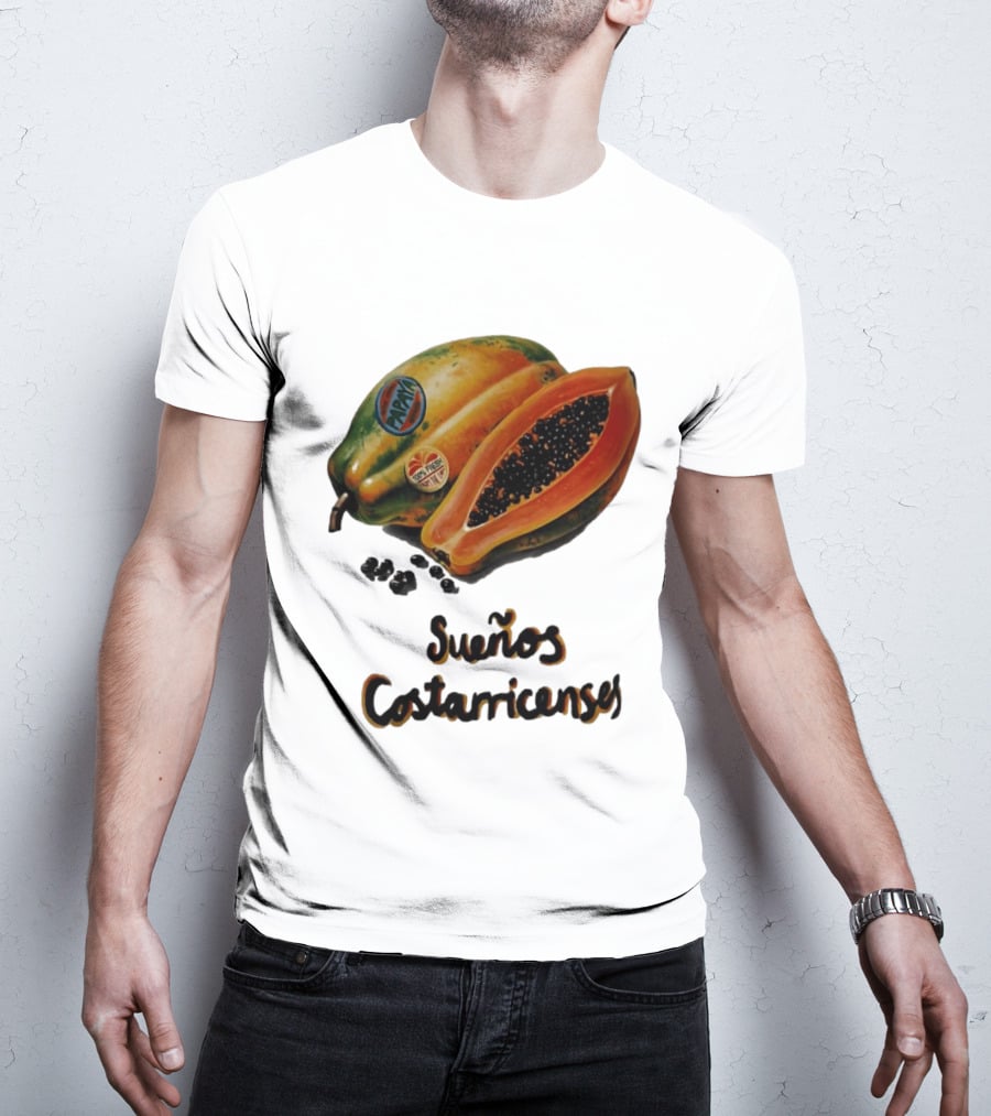 Sueños Costarricenses Papaya Pura Vida Tropical Fruit Dreams Costa Rican T-Shirt