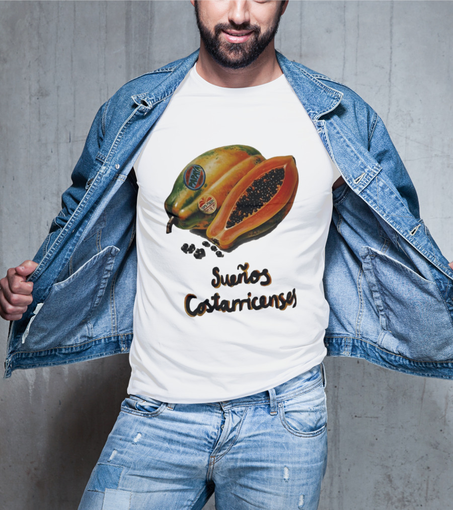 Sueños Costarricenses Papaya Pura Vida Tropical Fruit Dreams Costa Rican T-Shirt