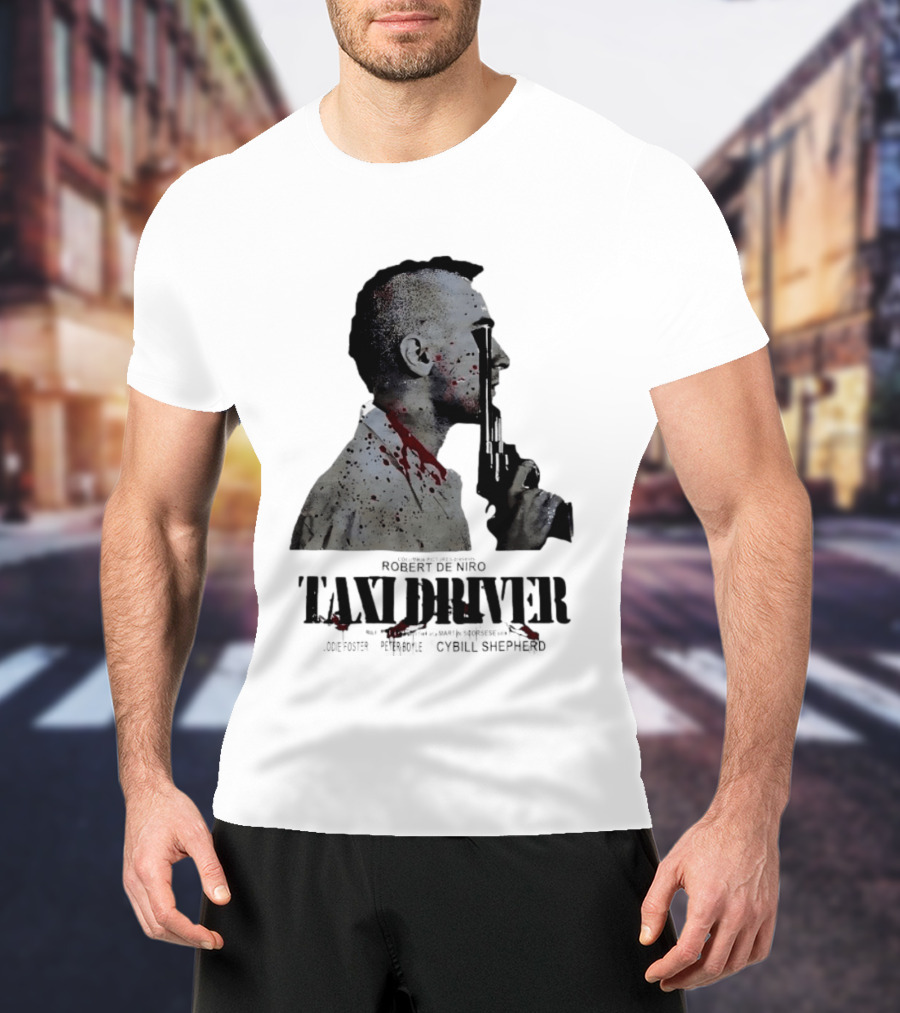 Taxi Driver Robert De Niro Travis Bickle Mohawk Gun Blood Splatter T-Shirt