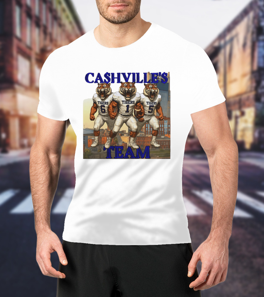 Cashville's Team Tennessee State Tigers Football Trio T-Shirt