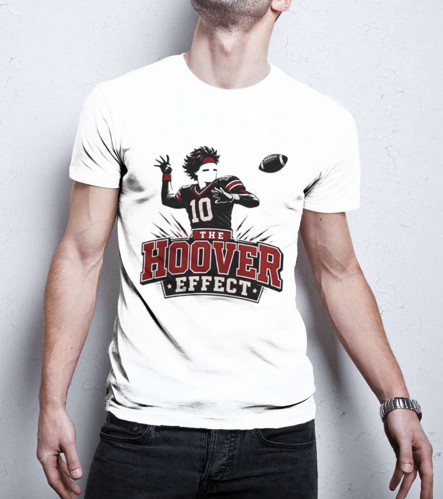 The Hoover Effect Football Player 10 Throwing Action T-Shirt