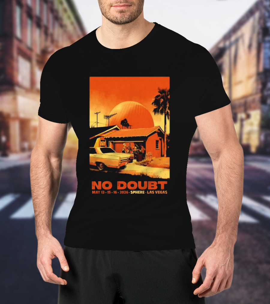 No Doubt May 13 15 16 2026 Sphere Las Vegas Vintage Car Retro Sunset T-Shirt
