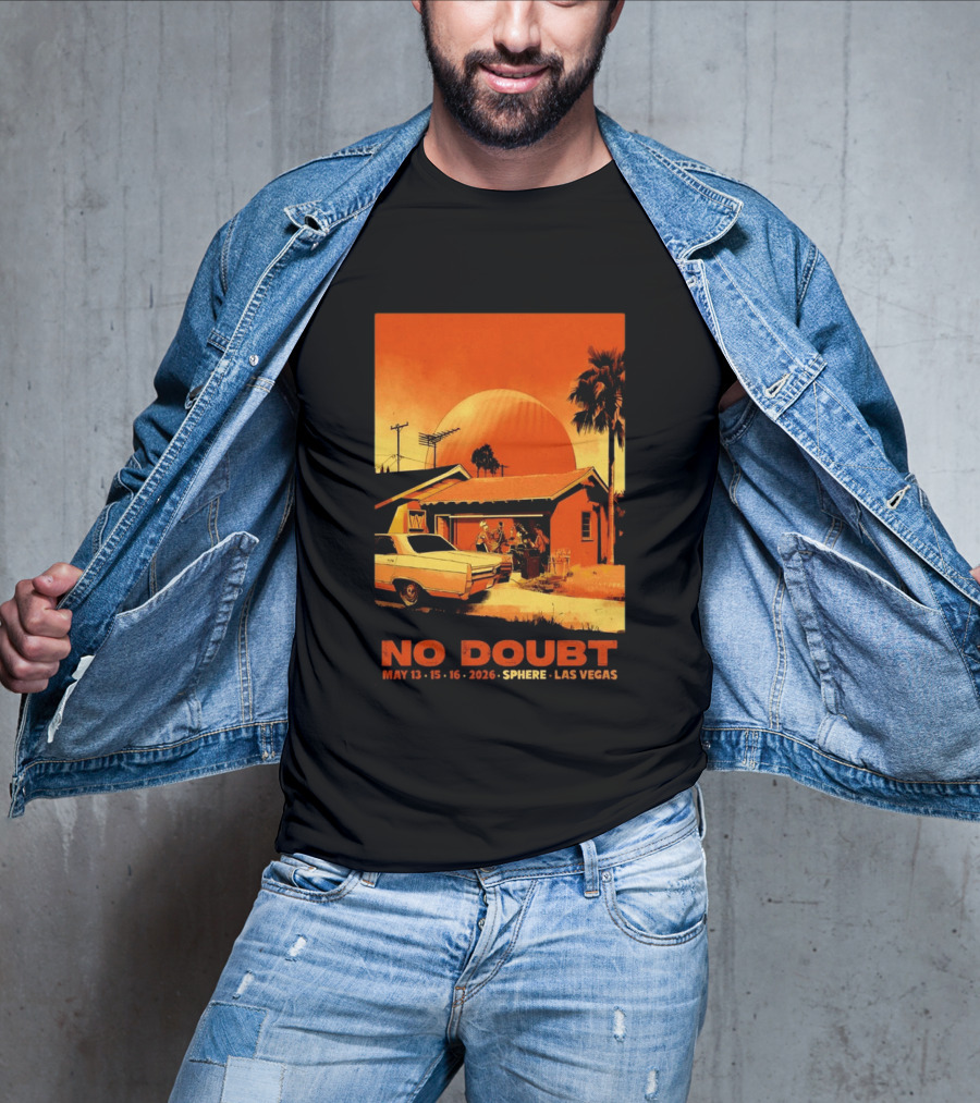 No Doubt May 13 15 16 2026 Sphere Las Vegas Vintage Car Retro Sunset T-Shirt