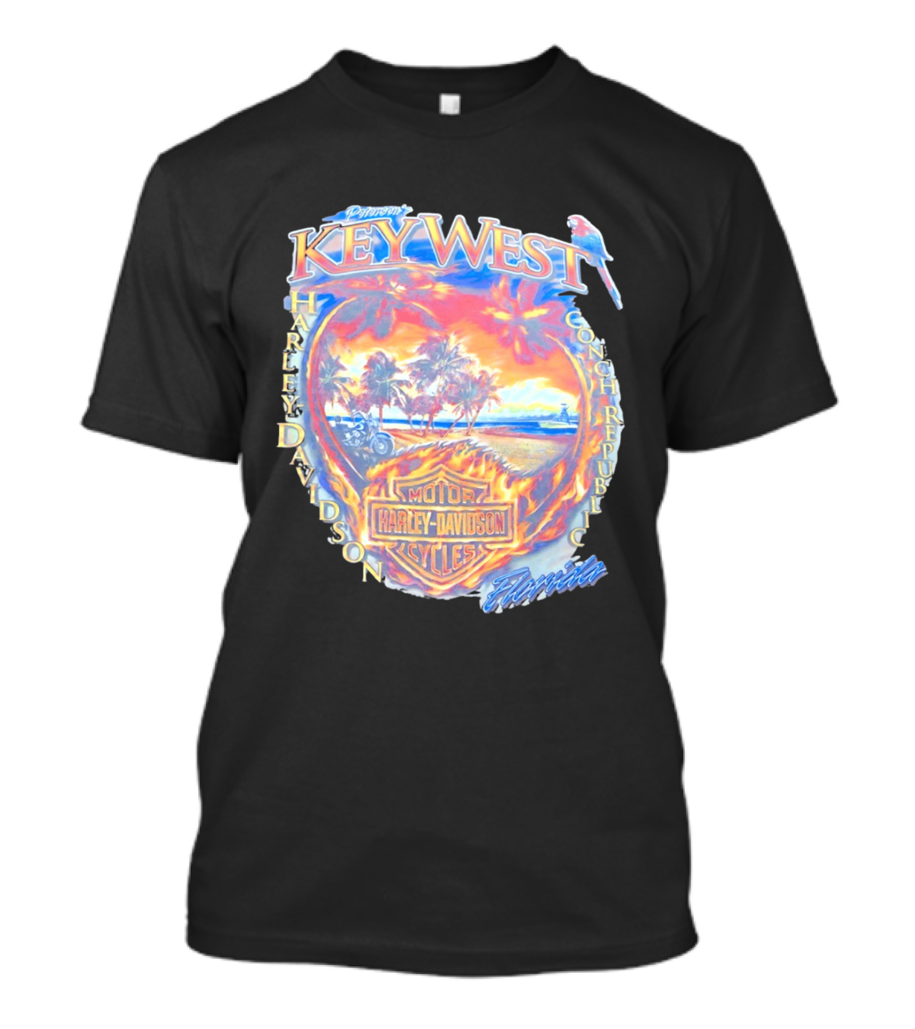 Peterson Key West Harley Davidson Conch Republic Motorcycles Florida T-Shirt