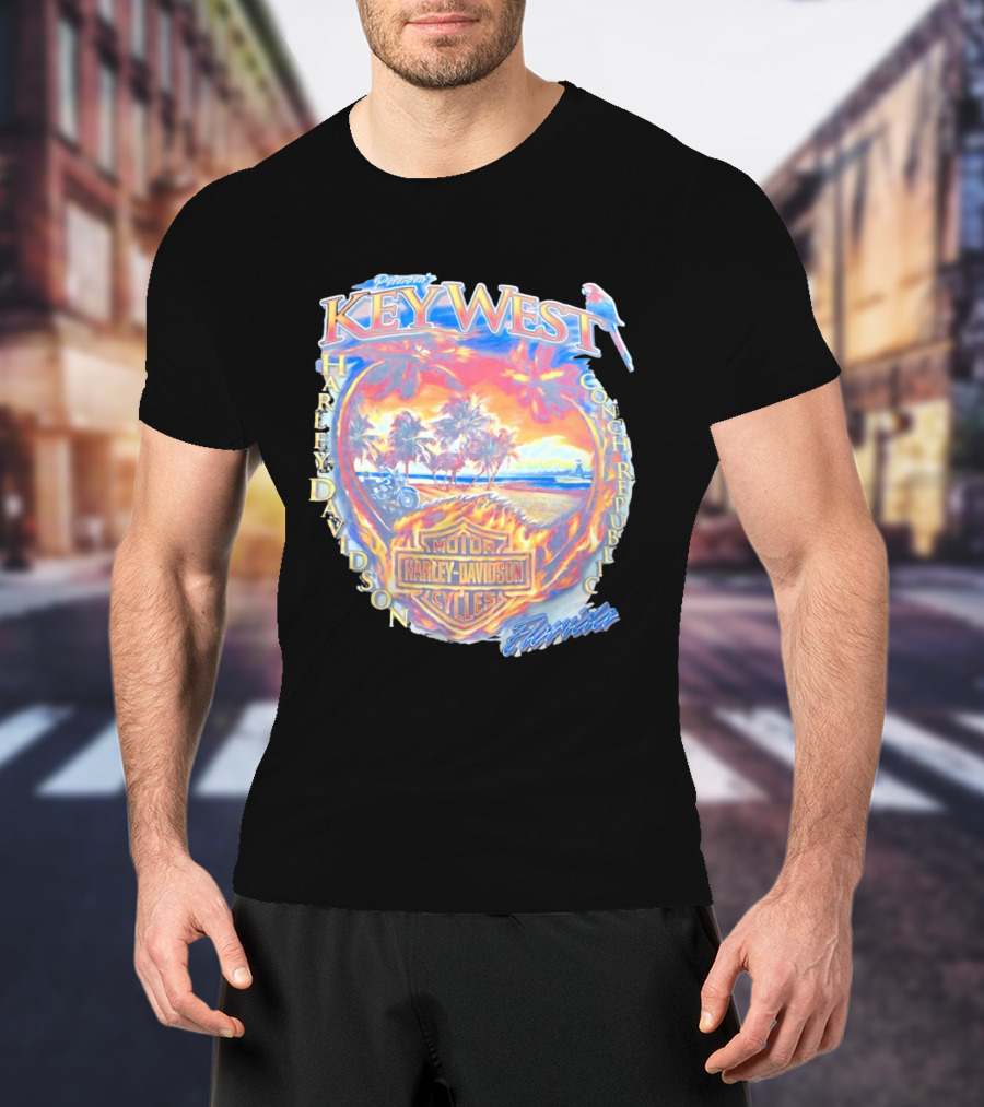 Peterson Key West Harley Davidson Conch Republic Motorcycles Florida T-Shirt