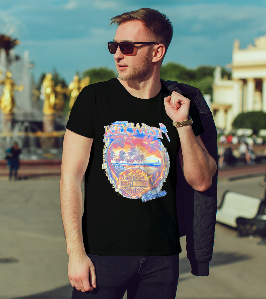 Peterson Key West Harley Davidson Conch Republic Motorcycles Florida T-Shirt