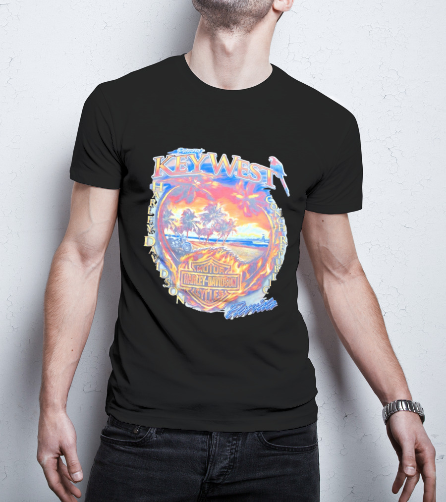 Peterson Key West Harley Davidson Conch Republic Motorcycles Florida T-Shirt