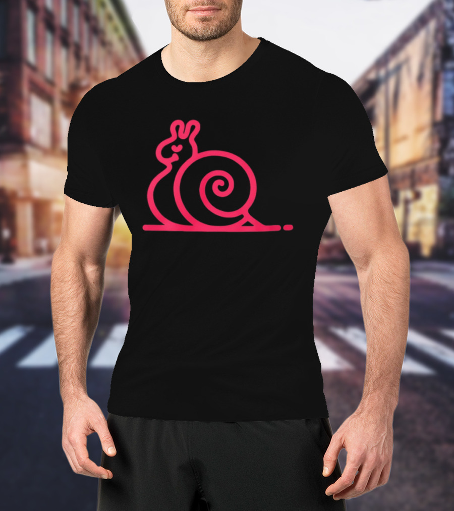 Snail Neon Spiral Heart T-Shirt