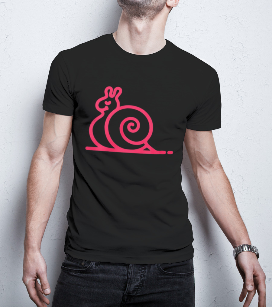 Snail Neon Spiral Heart T-Shirt