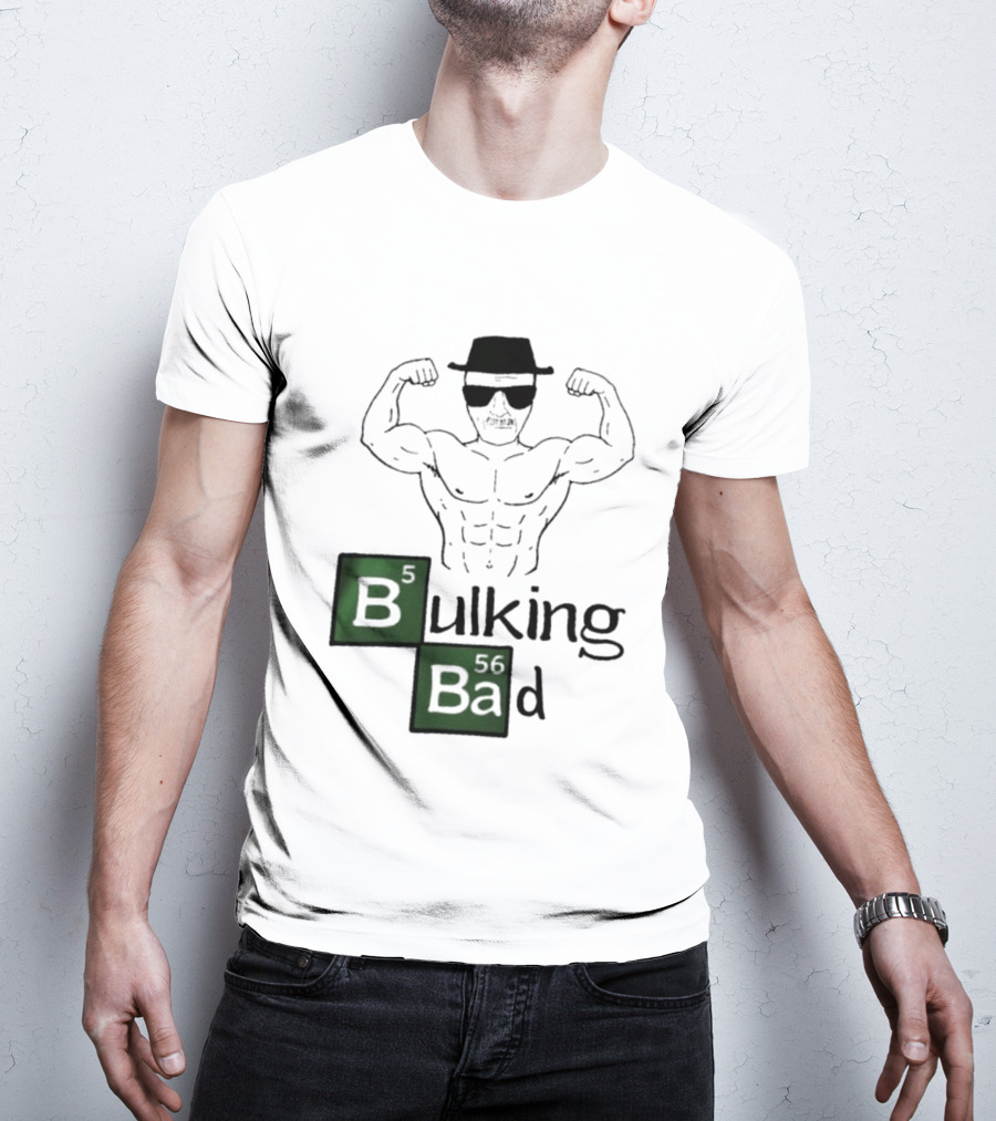 Bulking Bad Walter White Muscular Gym Periodic Table T-Shirt