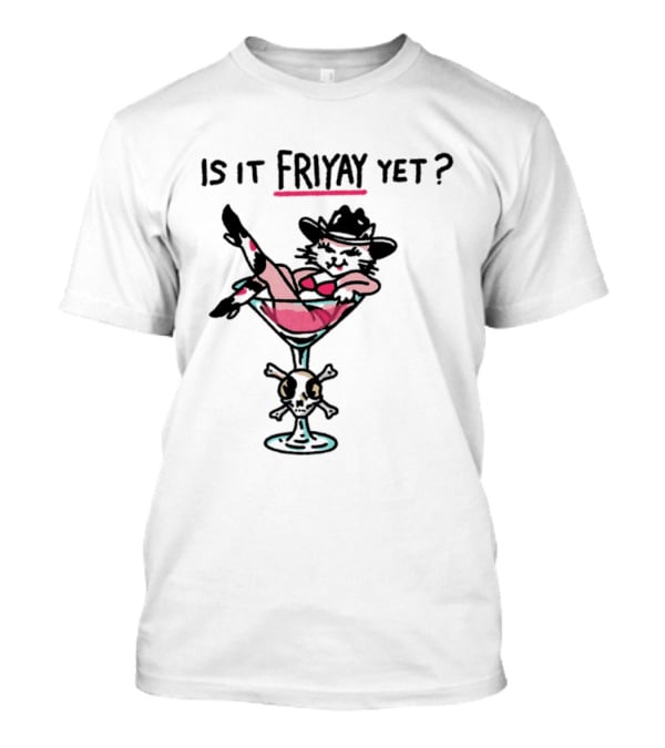 Is It Friyay Yet Cowboy Catwoman Cartoon T-Shirt