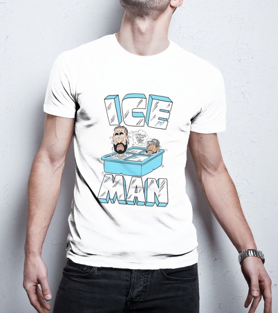 Freakorico Ice Man Cartoon Characters In Ice Cube Tray T-Shirt