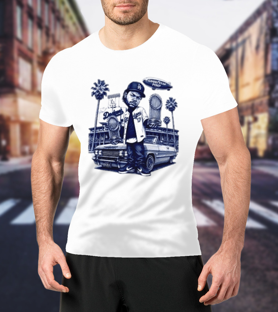 Ice Cube Los Angeles Dodgers Champion Good Year Pimp T-Shirt