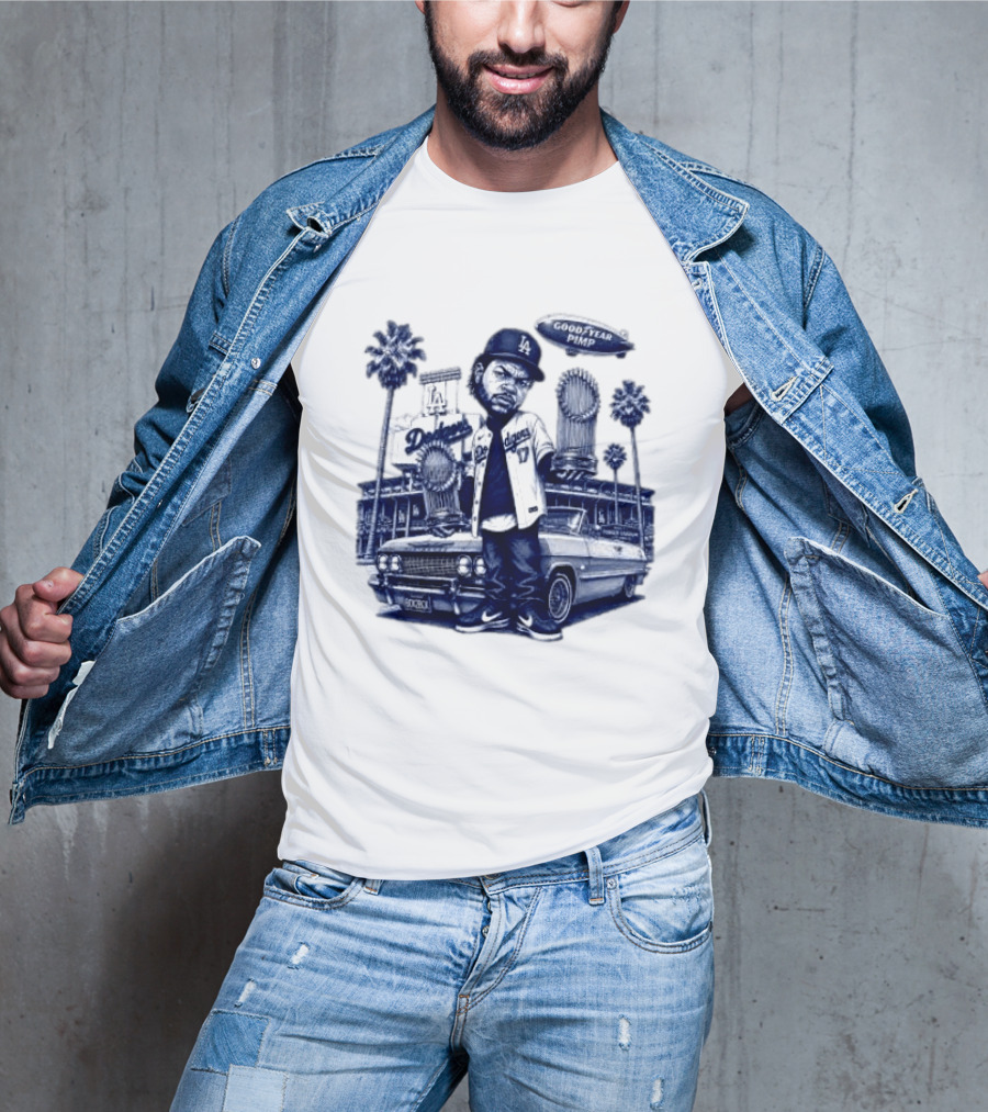 Ice Cube Los Angeles Dodgers Champion Good Year Pimp T-Shirt