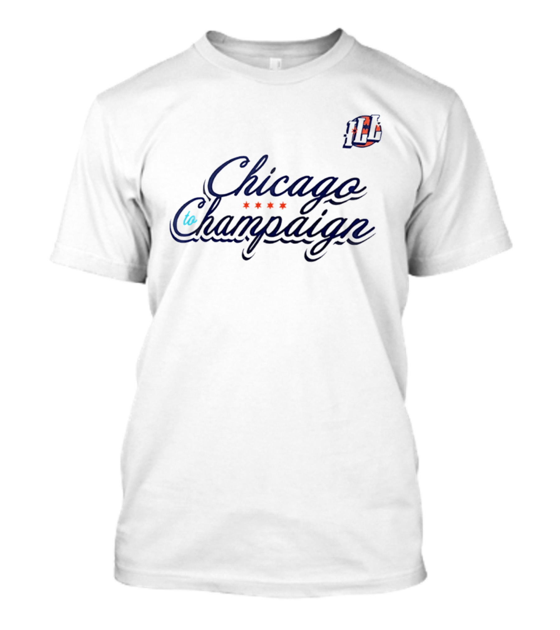 Illinois Fighting Illini Chicago To Champaign Basketball T-Shirt