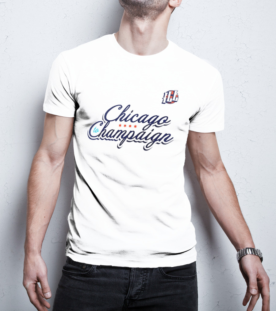 Illinois Fighting Illini Chicago To Champaign Basketball T-Shirt