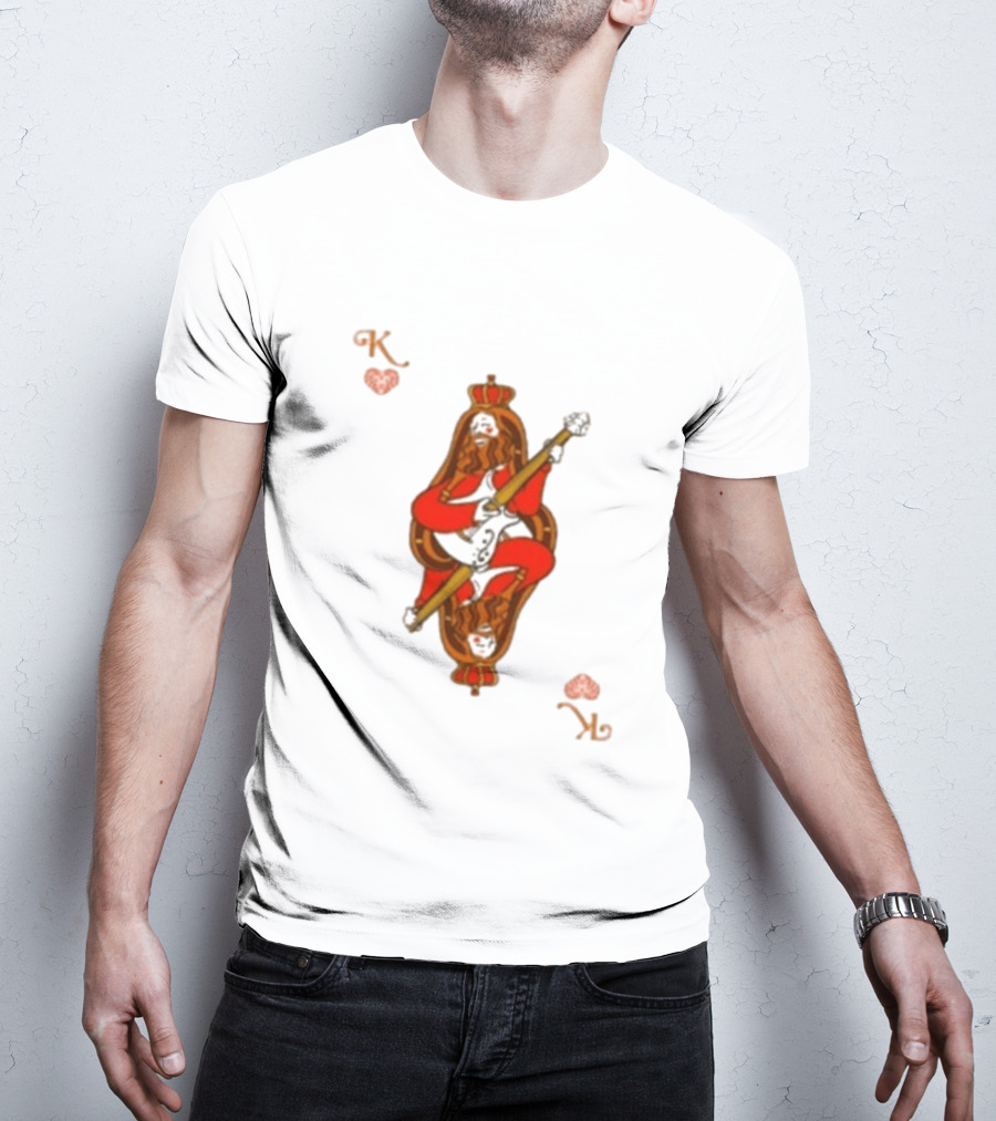 Mike Love King Of Hearts Cream Playing Guitar T-Shirt