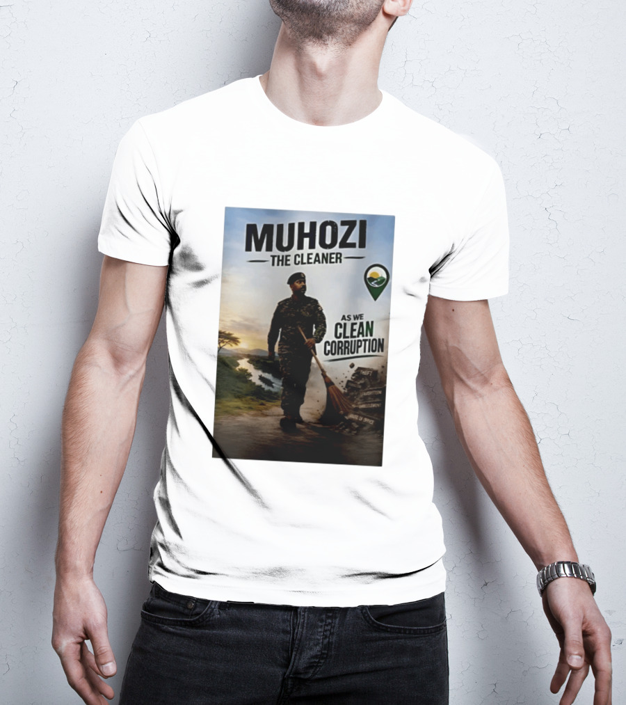 Muhozi The Cleaner As We Clean Corruption Theft Nepotism Unemployment Misuse Of Office T-Shirt