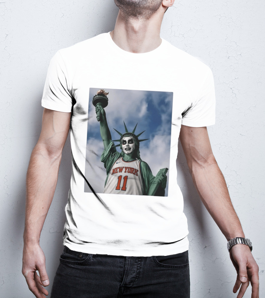 New York 11 Statue Of Liberty Joker Mashup T-Shirt