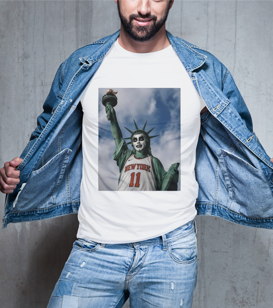 New York 11 Statue Of Liberty Joker Mashup T-Shirt