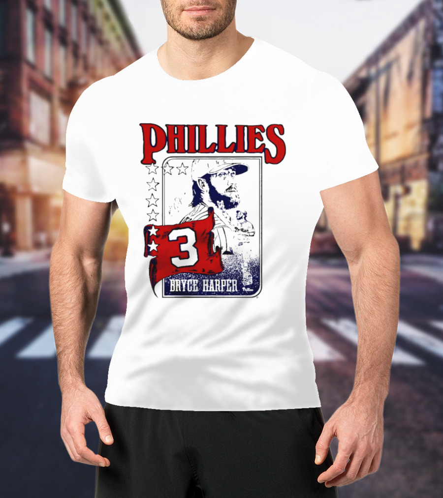 Phillies Bryce Harper 3 Star Player Philadelphia T-Shirt