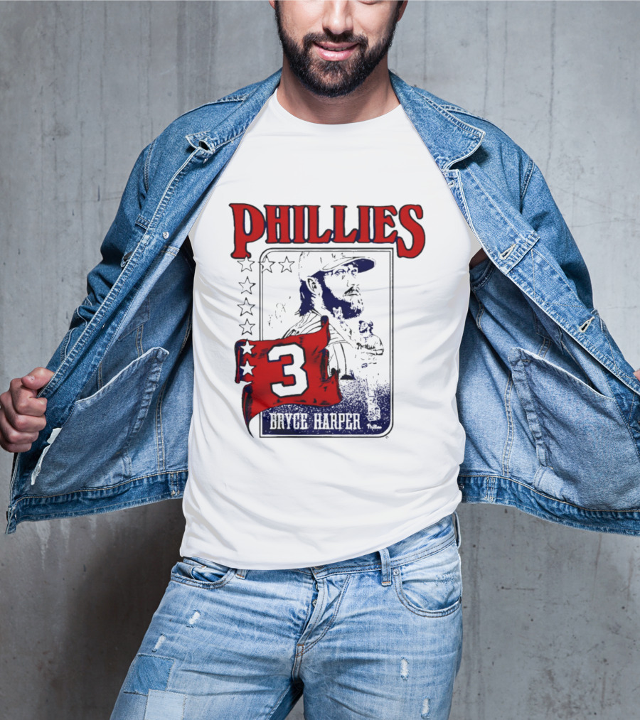 Phillies Bryce Harper 3 Star Player Philadelphia T-Shirt