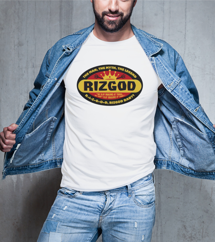 The Man The Myth The Legend Rizgod We Slay Dragons At Tribal T-Shirt
