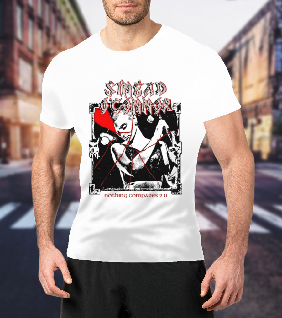 Sinead O'Connor Nothing Compares 2 U Abstract Red Grunge Aesthetic T-Shirt
