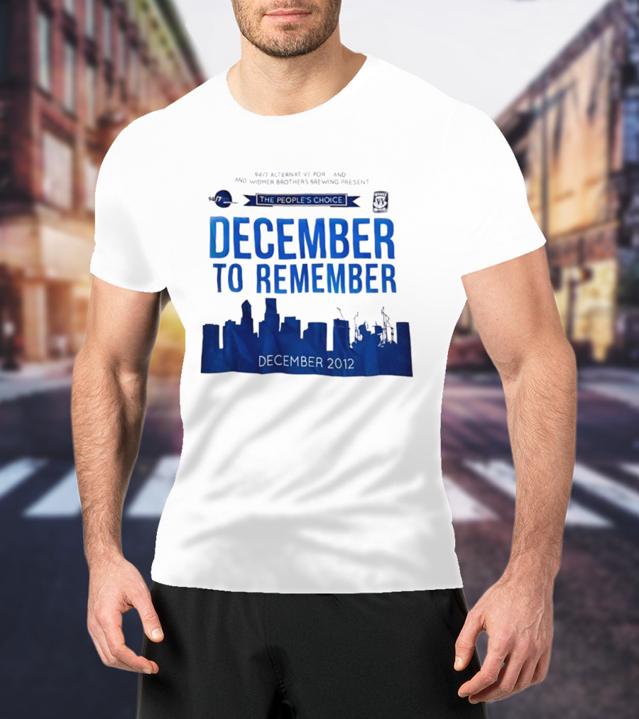 9.43 Alternative Portland Widmer Brothers Brewing December To Remember 2012 T-Shirt