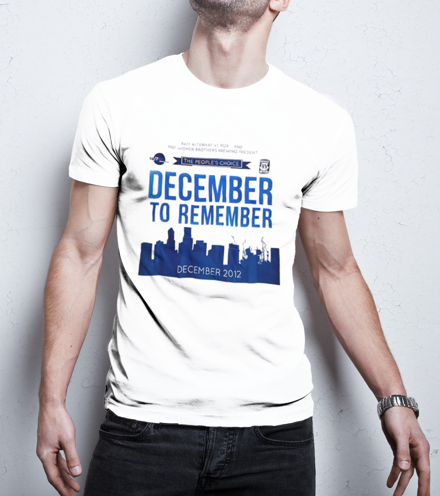 9.43 Alternative Portland Widmer Brothers Brewing December To Remember 2012 T-Shirt
