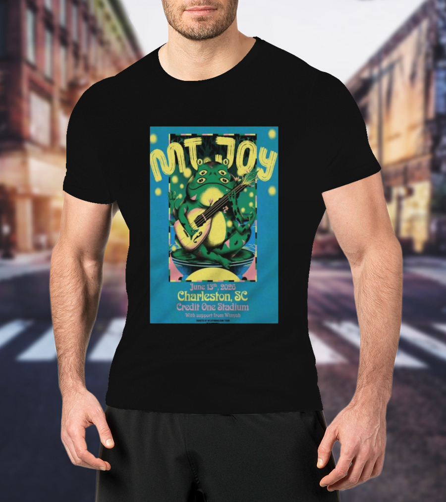 MT. JOY Charleston SC June 13 2026 Credit One Stadium Frog Guitar Concert T-Shirt
