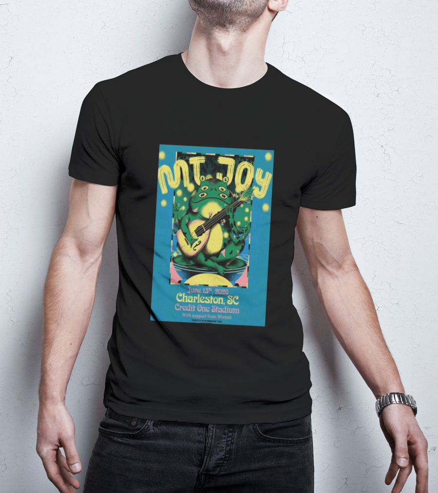 MT. JOY Charleston SC June 13 2026 Credit One Stadium Frog Guitar Concert T-Shirt