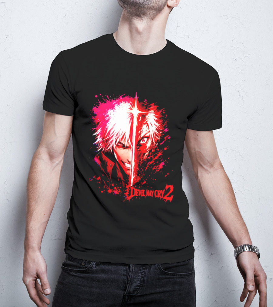 Devil May Cry 2 Dante Half Face Split T-Shirt