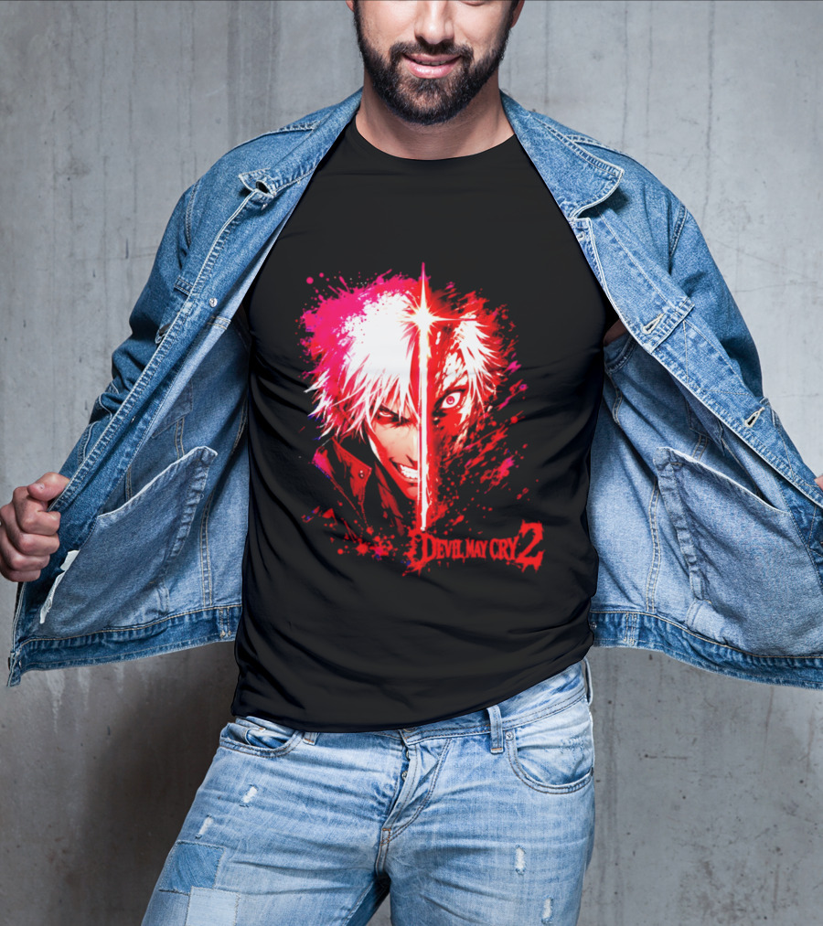 Devil May Cry 2 Dante Half Face Split T-Shirt