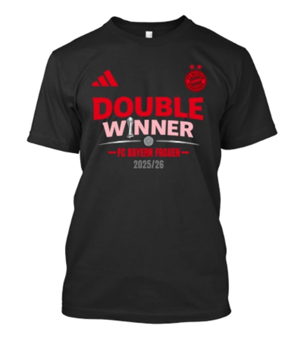 Double Winner FC Bayern Frauen 2025 26 Bundesliga Champions T-Shirt