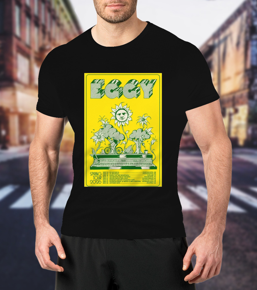 Eggy Spring Tour 2026 Concert With Sunflower And Piano T-Shirt
