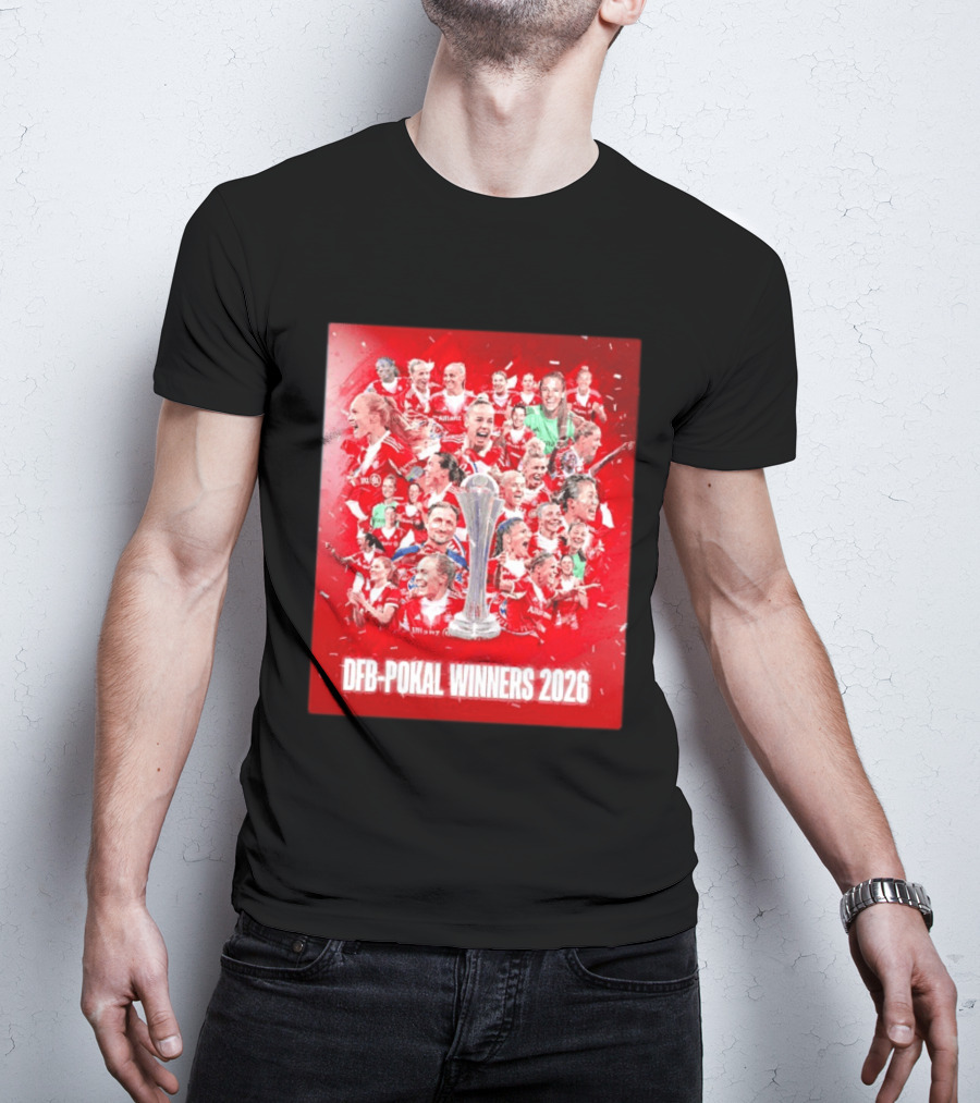 FC Bayern Frauen DFB Pokal Winners 2026 Celebration Montage T-Shirt